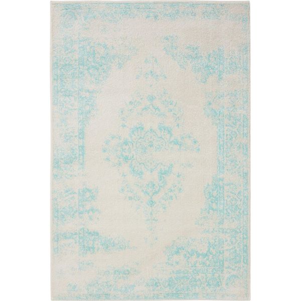 Tappeto Sia Crema/Turchese 240X340 Cm Soggiorno Rettangolare Benuta-image