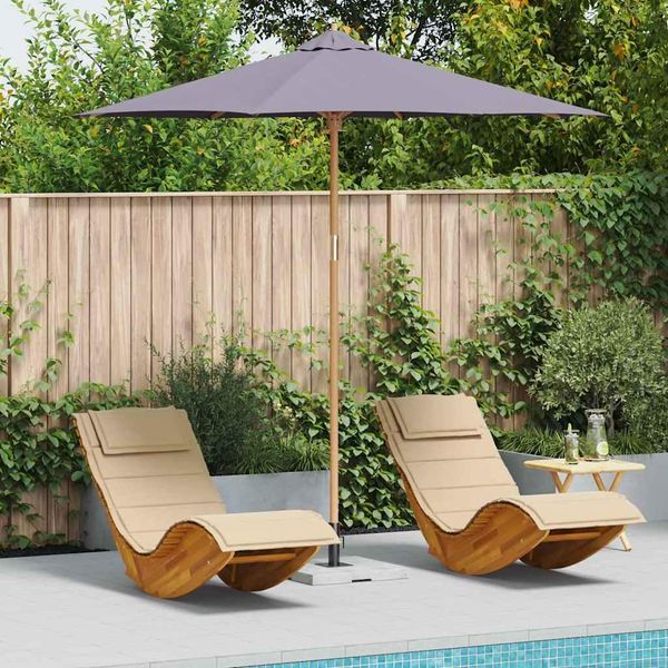 Best MöBel Ombrellone Da Giardino Grigio Scuro 270 X 270 X 260 Cm Bambù - Ombrelloni Cloris New3290499 1Pacco-image