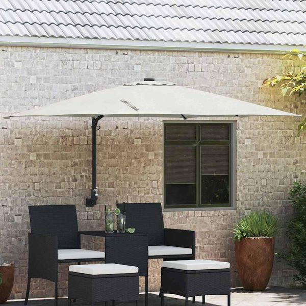 Design New Garden Parasol Beige E Nero 248,5 X 247,5 X 160 Cm - Ombrelloni Mobili2025 CHY9819543 1Pacco-image