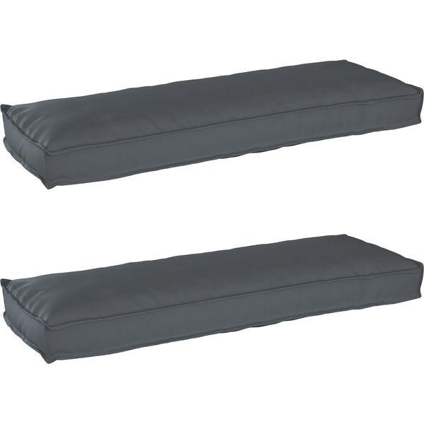 Stabli MöBel Set Di Cuscini Per Pallet 2 Pezzi Antracite 120 X 40 X 8 Cm Tessuto Oxford - Cuscini Per Mobili Da Giardino CC8859725 1Pacco-image