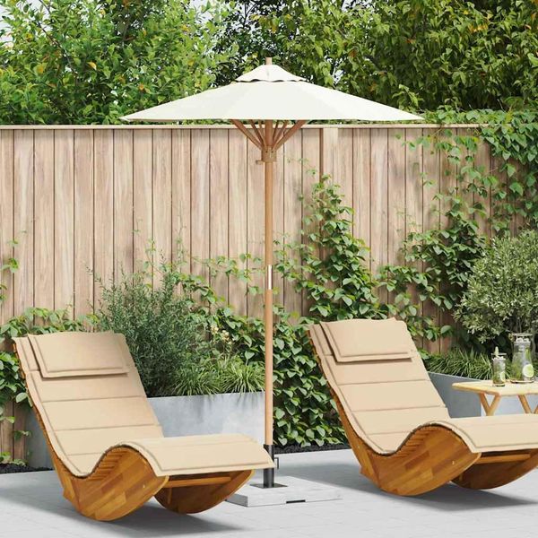 Ombrellone Da Giardino Durevole Bianco Crema 150 X 150 X 210 Cm Bambù - Ombrelloni Octo9764666 1Pacco-image