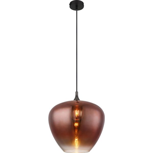Globo Lighting|Lampada A Sospensione In Metallo Nero Opaco, 1X E27-image