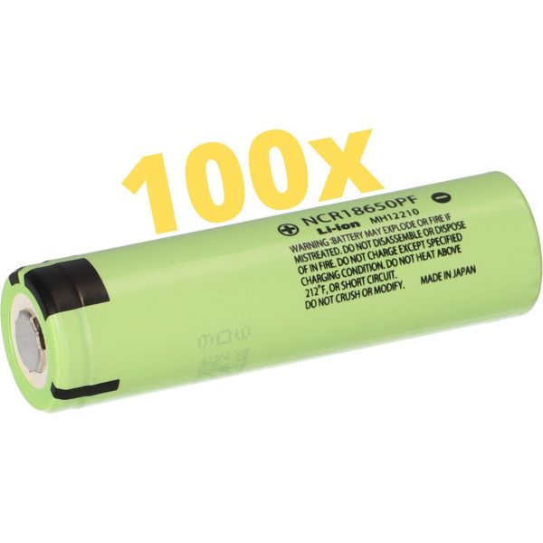 100X Panasonic Zelle NCR18650PF Flat-Top Li-Ion 18650 2900Mah 3,6V-image