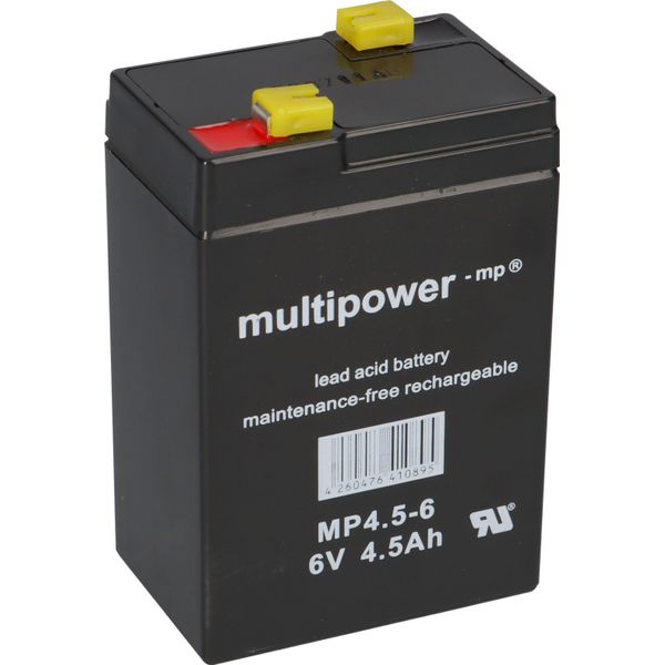 Pb Batteria Ricaricabile Multipower MP4,5-6 Per Pulsossimetro Nellcor - 6V 4,5Ah-image