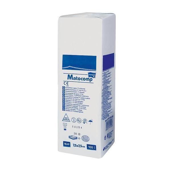 Compresse Di Garza 7,5X7,5 Cm Singole A 8 Strati A 13 Fili 100 Pz-image