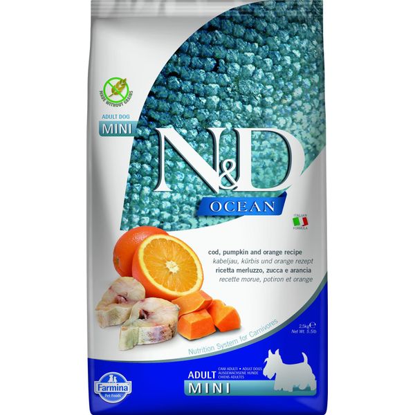 N&D Ocean Dog Adult Mini Codfish&Pumpkin&Orange 2,5Kg-image