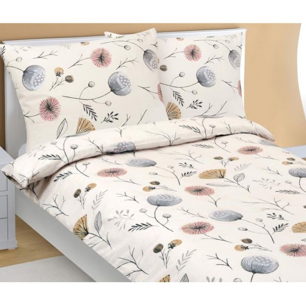 Biancheria Da Letto In Flanella - Beige, Rosa, Beige - 140X200, 70X90-image