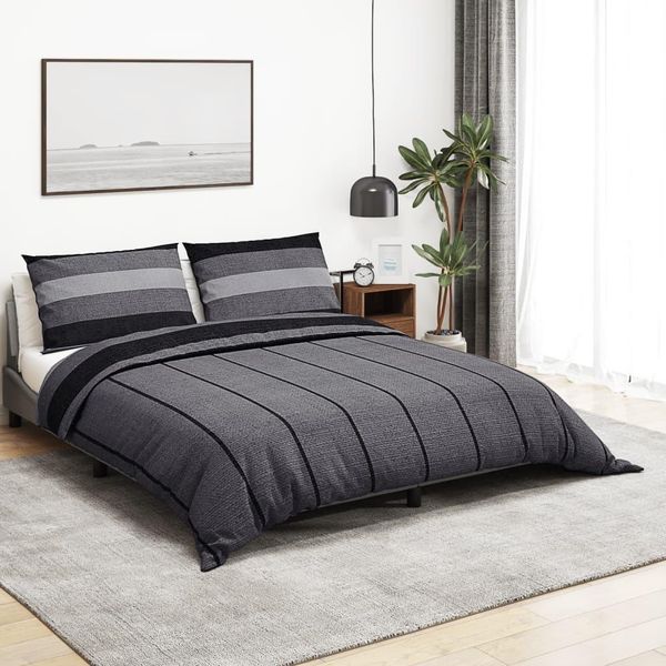 Set Di Biancheria Da Letto Durevole Grigio Scuro 155X220 Cm In Cotone - Biancheria Da Letto Octo3455111 1Pacco-image