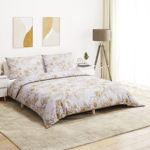 Stabli MöBel Set Di Biancheria Da Letto Bianca E Marrone 240X220 Cm In Cotone - Biancheria Da Letto CC1150514 1Pacco-image