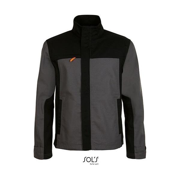 Sols Prowear 01565 | Giacca Da Lavoro Da Uomo - Giacca Da Lavoro Impact Pro - Colore: Grigio Scuro (Tinta Unita)/Nero - Taglia: 5XL-image