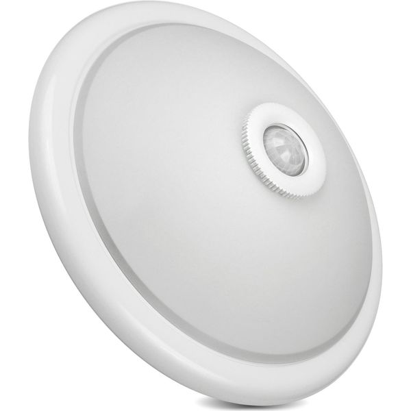 Plafoniera Con Sensore Di Movimento E Crepuscolare Lampada Pir Illuminazione Max40W E27-image