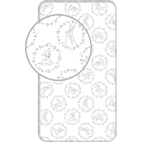 Disney Bambi Spannbettuch Stelle - Einzel - 90 X 200 Cm - Baumwolle-image
