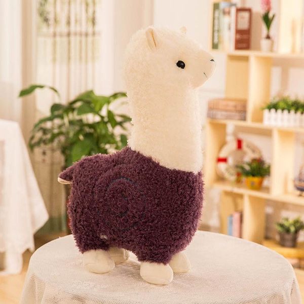 38 Cm Peluche Alpaca Realistico Cammello Alpaca, Viola-image