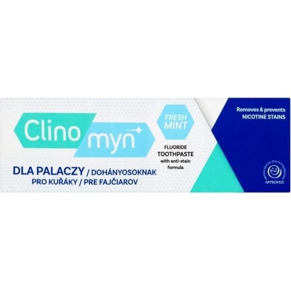Clinomyn | Dentifricio Per Fumatori Clinomyn - 75 Ml - Rimuove Le Macchie Di Nicotina - Cura Dei Denti Per I Fumatori - Menta Fresca-image