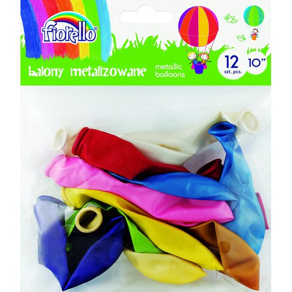 Palloncini In Metallo 10'' Mix 12 Pezzi-image