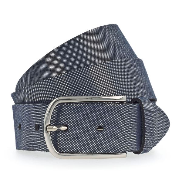 Vanzetti Pelle Cintura Glitter Radiance 35Mm Metallic Belt W75 Marine / Silver Metalic Blu Scuro-image