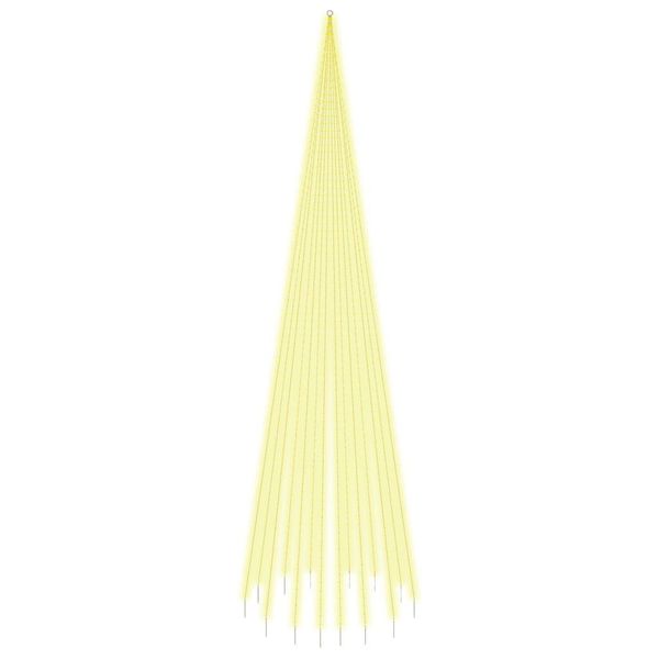 Vidaxl Albero Di Natale A Led Per Pennone Bianco Caldo 1134 Led 800 Cm-image
