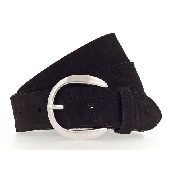 Vanzetti Pelle Cintura Genuine Beauty 35Mm Velour Leather Belt W95 Black Nero-image