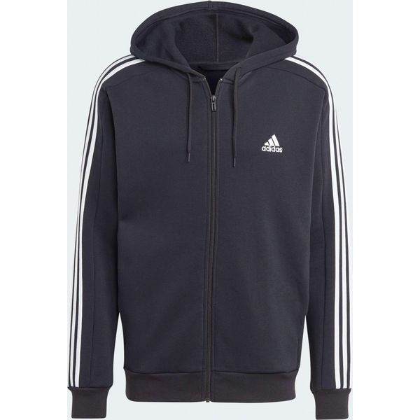 Adidas M 3S Fl Fz Giacca Felpa Uomo Nero S-image