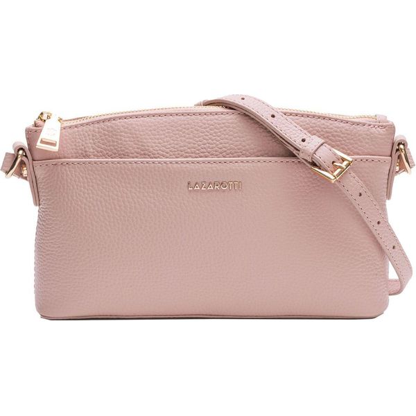 Lazarotti Pelle Borsa A Tracolla Bologna Leather Crossbody Bag Pink Rosa Antico-image