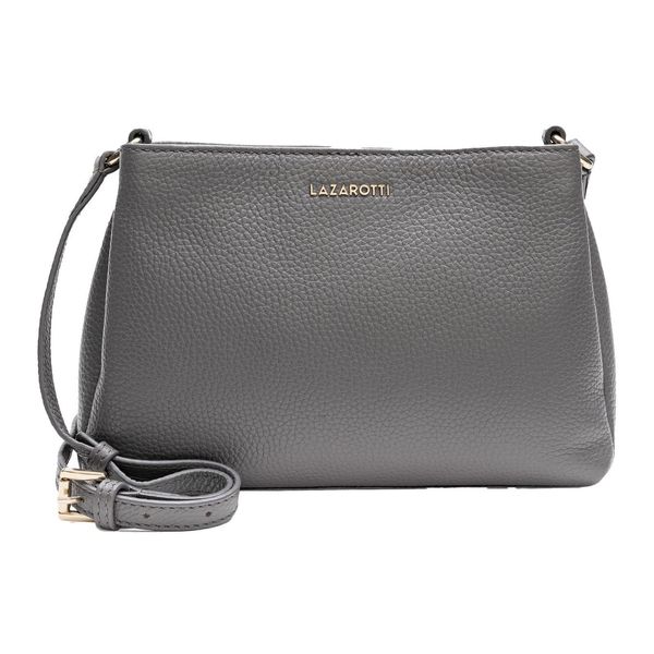 Lazarotti Pelle Borsa A Tracolla Bologna Leather Mk Crossbody Bag Grey Grigio-image