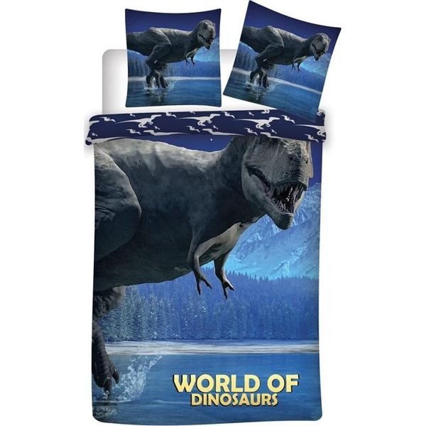 World Of Dinosaurs Bettbezug Blau 140 X 200 Cm Poliestere-image