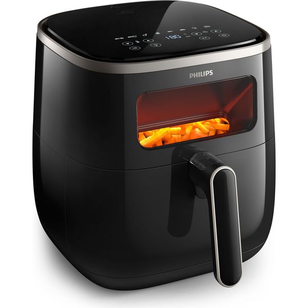 Philips Airfryer Xl Friggitrice Ad Aria Calda Serie 3000, Finestra Digitale, 1,0 Kg, Nero (HD9257/88)-image