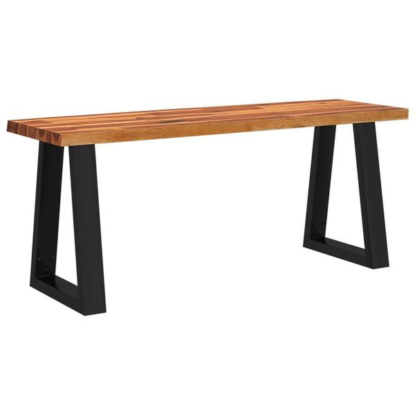 Syfax™ Panca Con Bordi Vivi 110 Cm In Legno Massello Di Acacia-image