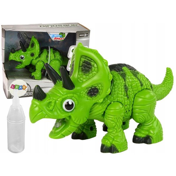 Dinosauro Interattivo Triceratopo Vapore Acqua Suono Verde-image