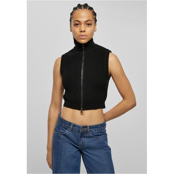 Urban Classics - Gilet Corto Da Donna In Maglia Nera - M-image