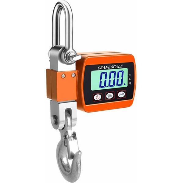 Inf Bilancia A Gru Digitale 300Kg - Bilancia Sospesa Con Display Lcd Arancia-image
