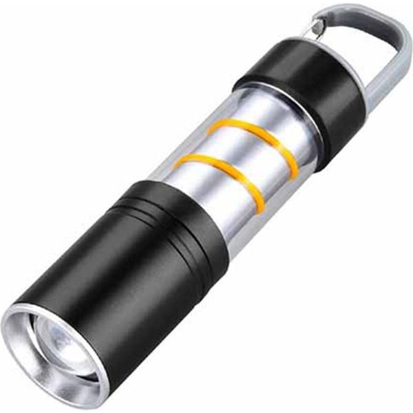 Inf Mini Torcia Led Laser Bianca In Lega Di Alluminio Ricaricabile Zoomabile-image