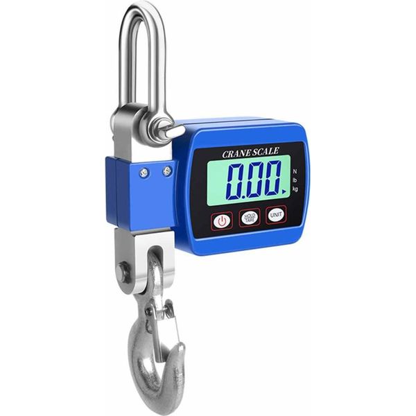 Inf Bilancia A Gru Digitale 300Kg - Bilancia Sospesa Con Display Lcd Blu-image