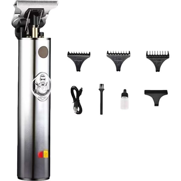 Inf Tagliacapelli Elettrico Argentato Con Display Digitale - Kit Professionale-image