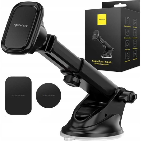 Spacecase Supporto Per Auto SC10 Per Cruscotto/Parabrezza Magnetico Nero-image