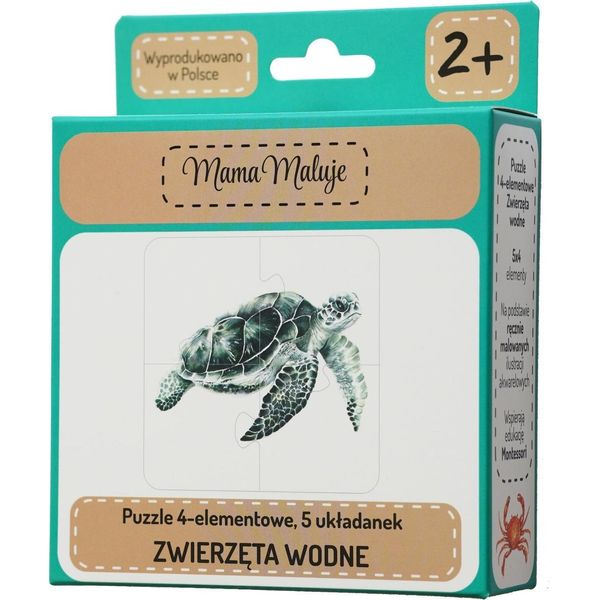 Puzzle 4 Pezzi Animali Acquatici-image