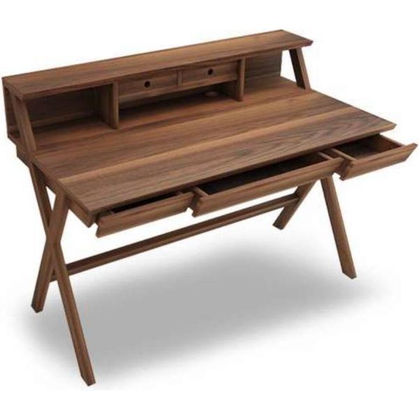 Scrivania In Vero Legno Mobili In Legno Scrivania Moderna Per Computer Con Cassetti-image