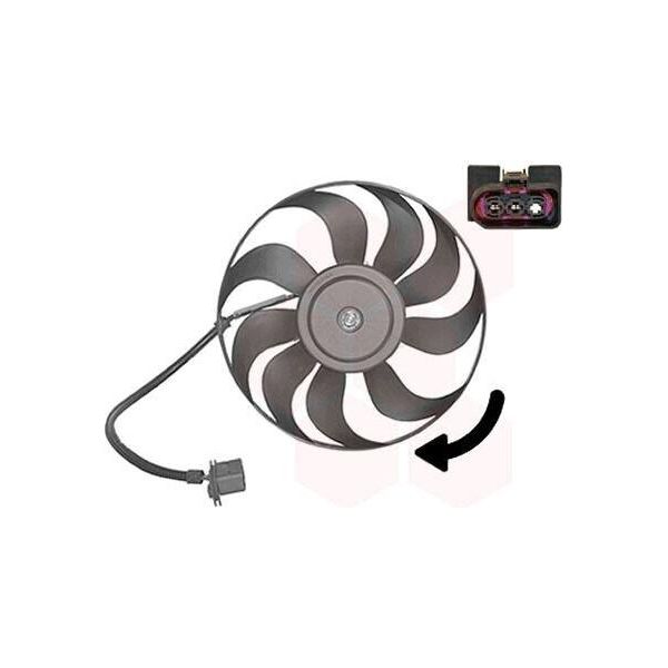 Van Wezel 4933746 Ventola Di Raffreddamento Motore Ventola Di Raffreddamento Per Vw Golf Iv Hatchback (1J1) Radiatore Acqua Ø290Mm-image