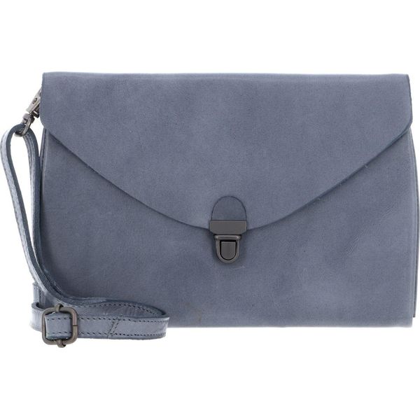 Harold's Pelle Borsa A Tracolla Pochette Fold Handbag Clutch Blue Grigio Cadetto-image