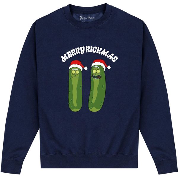 Rick And Morty - Felpa Per Uomo/Donna Unisex - Design Natalizio PN317 (Xl) (Blu Navy)-image