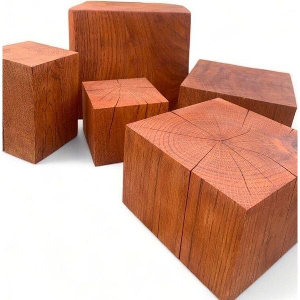 Blocco Di Quercia 10X10X70Cm Oliato Colore Zecca Blocco Di Quercia Massiccio Decorazione In Legno Sgabello Quercia Cubo-image