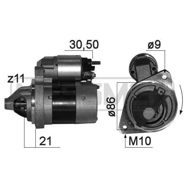 Era 220839 - Oe 1762340 Motorino Di Avviamento, Motorino Di Avviamento Per B-Max, C-Max, Ecosport, Fiesta Vi, Fiesta Vii, Focus Iii, Grand C-Max, Mondeo V, Tourneo Connect, Transit Connect, Transit Courier-image