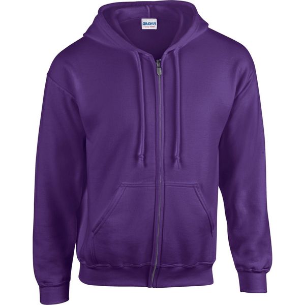 Gildan - Felpa Con Cappuccio Con Zip Integrale Per Uomo/Donna Unisex RW10096 (Xl) (Viola)-image