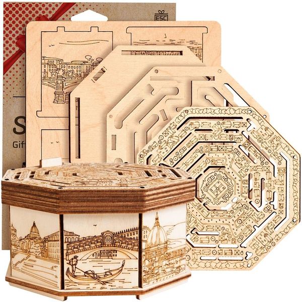 Escapewelt 3D Puzzle Di Legno A Puzzle Scatola Del Labirinto Segreto-image
