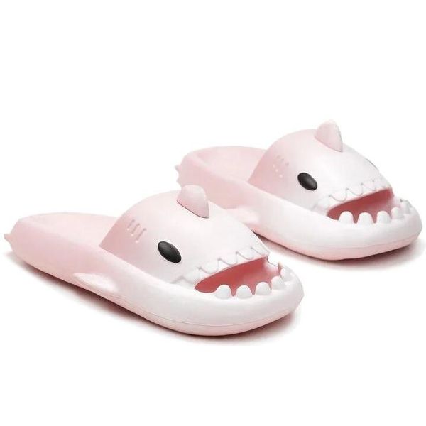 Pantofole Da Bagno Da Donna In Schiuma Pantofole Pantofole Squalo Rosa Taglia 40/41-image
