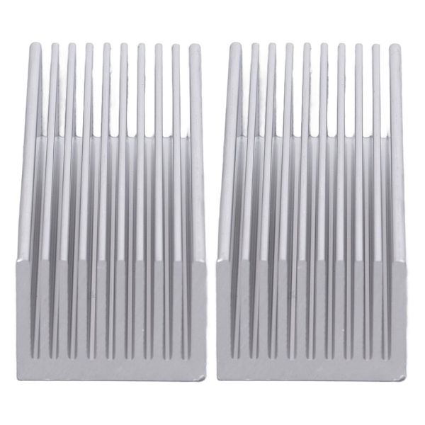 Set Di Dissipatori Di Calore In Alluminio A 2 Pezzi Con Alette Di Raffreddamento Per Chip Elettronici E Cpu, 100 X 40 X 30 Mm, Senza Adesivo-image
