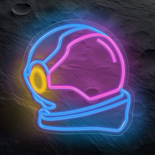 Neon Plexi Led Astronauta Insegna Luminosa A Batteria Multicolore FPNE22 Forever Light Insegna Luminosa Per La Casa-image