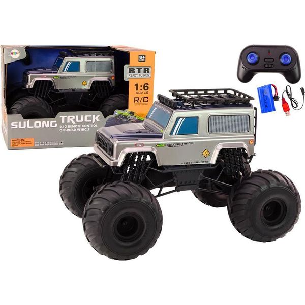 Grande Veicolo Fuoristrada Telecomandato 2.4G Rc 1:6 Grigio-image