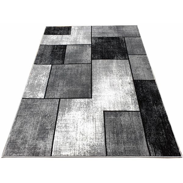Tappeto Pezzo 200X290 Cm Demian - Grigio / Nero / Bianco-image