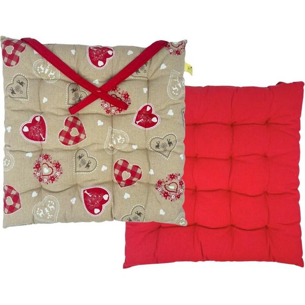 Home Elements Cuscino Trapuntato 40X40 Cm, Cuore Di Natale-image